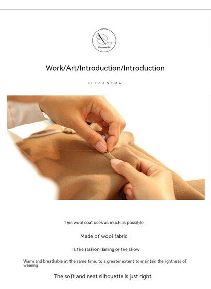 Men's Mid-Length Woolen Coat - Casual Double-Sided Winter Outerwear - Buy Center