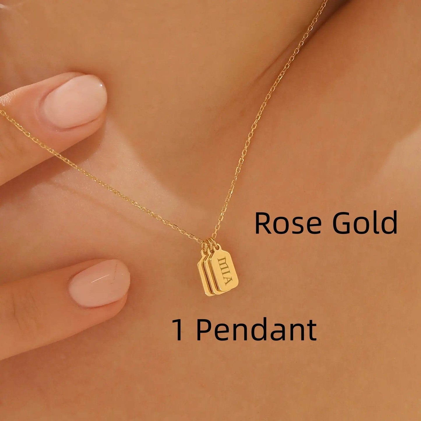 Minimalist Carved Name Pendant Necklace - Custom Stainless Steel Jewelry - Buy Center