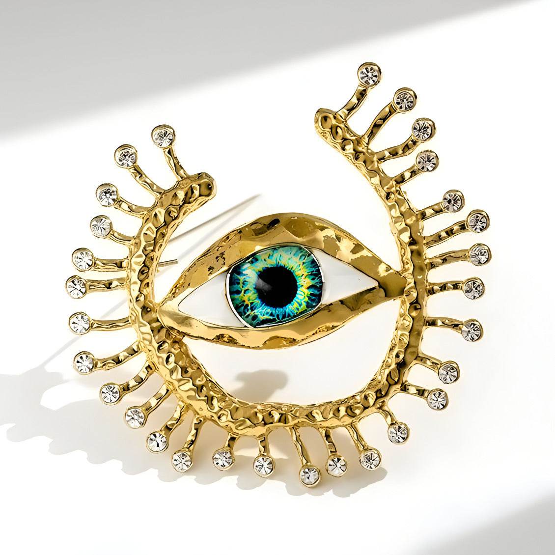 Retro Devil's Eye Brooch - Fashionable European & American Design Accessory - Buy Center