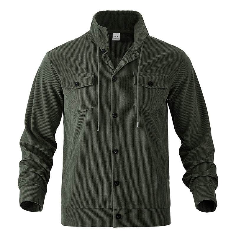 Buycenter Men's Corduroy Jacket - Trendy Turn-down Collar for Any Season - Buy Center