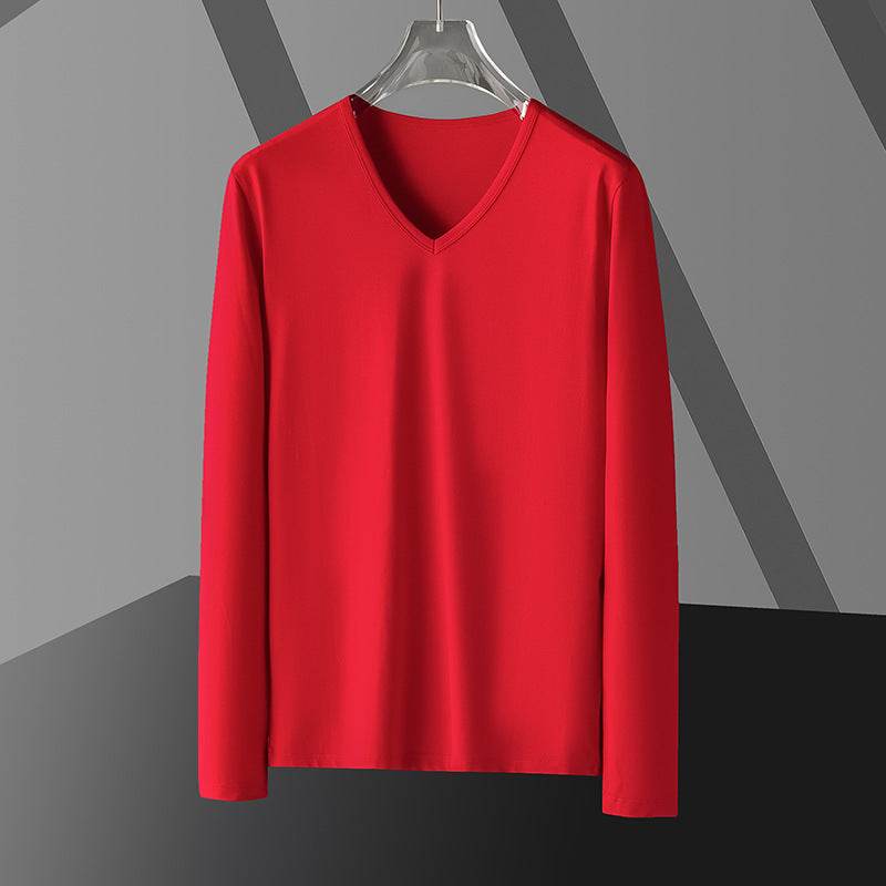 Men's Slim Fit Long Sleeve Modal Top - Stylish Autumn Essentials - Buy Center