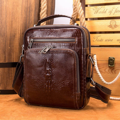 Retro Leather Shoulder Messenger Bag - Large Capacity, Waterproof Design - Buy Center
