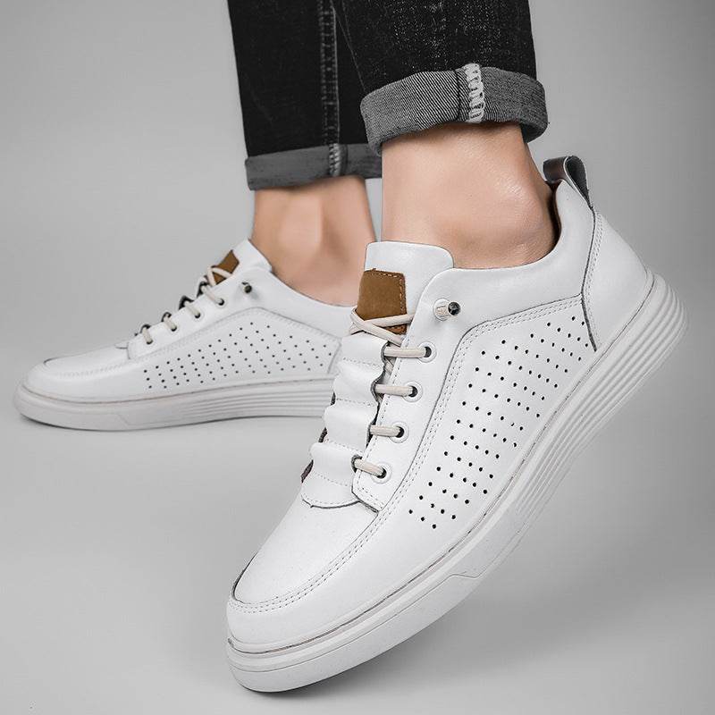 Men's Plus Size Leather Skateboard Shoes - Comfort & Retro Style 2025 - Buy Center