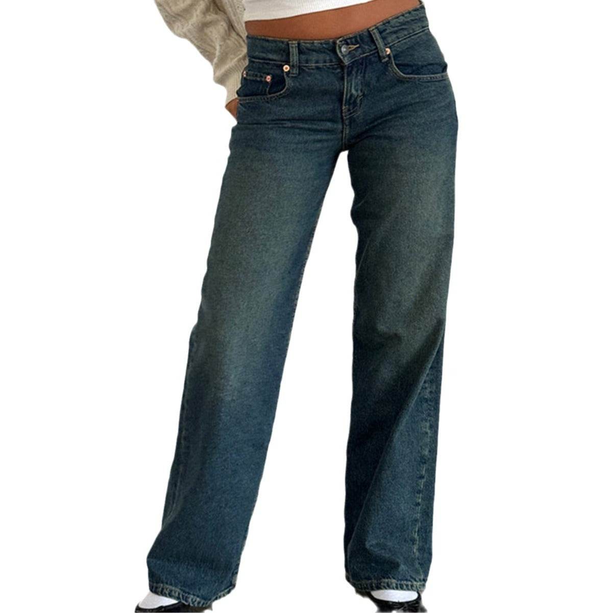 High-Quality Women's Straight Jeans - Stylish Denim Trousers 2025 - Buy Center