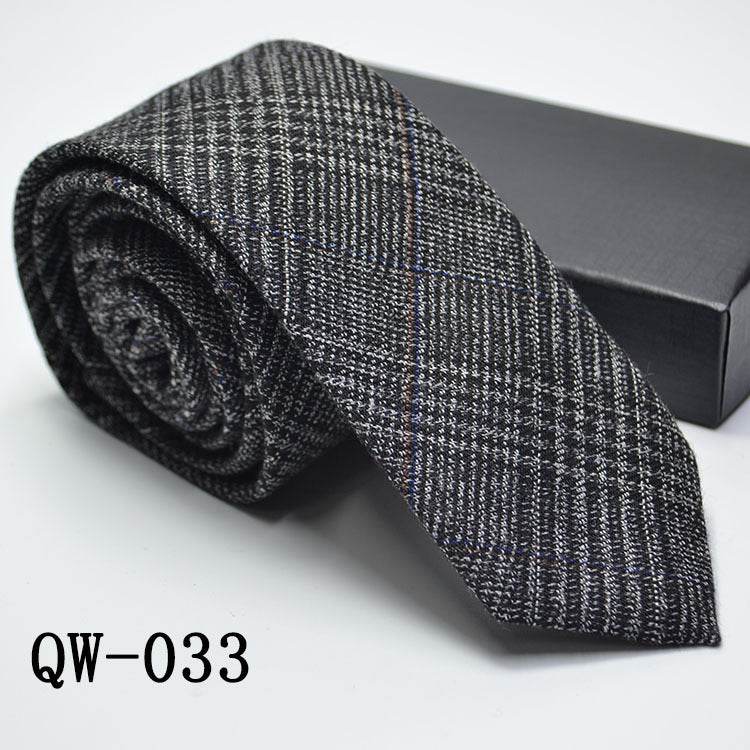 Elegant Men's Super Narrow Bow Tie - Trendy Wool-like Cotton Stripes - Buy Center