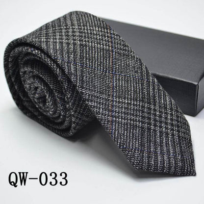 Elegant Men's Super Narrow Bow Tie - Trendy Wool-like Cotton Stripes - Buy Center