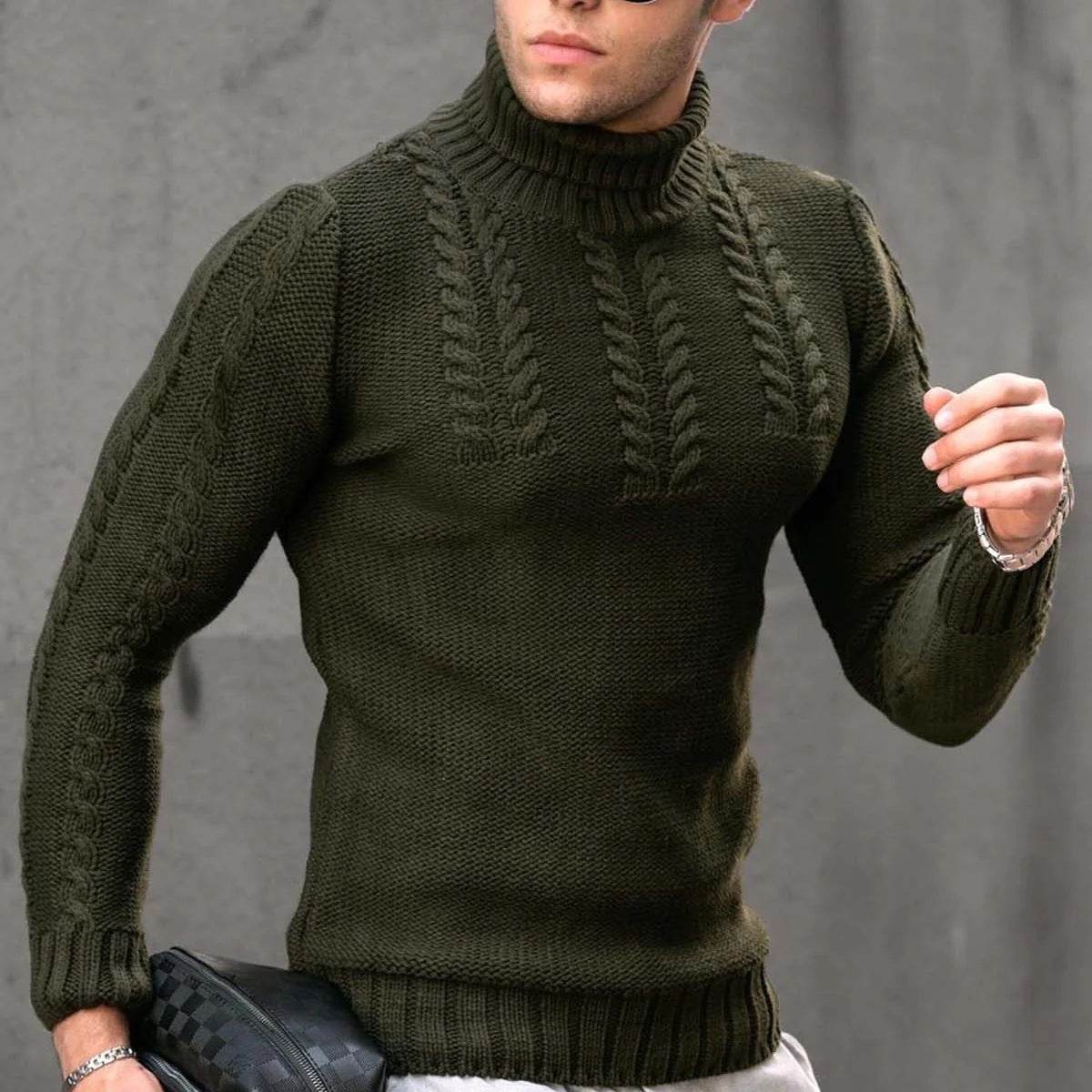 Buycenter Men's Turtleneck Sweater - Thermal Long-Sleeve for Winter - Buy Center