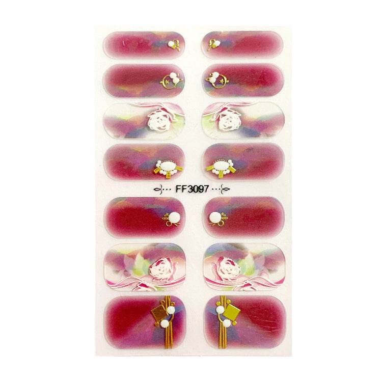 Amazon Fashion 3D Embossed Nail Stickers - Elegant Crystal Design 2025 - Buy Center