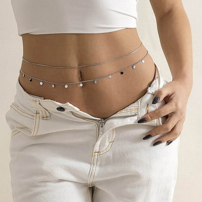 Buy Center Transparent Rhinestone Waist Chain - Stylish Body Jewelry - Buy Center