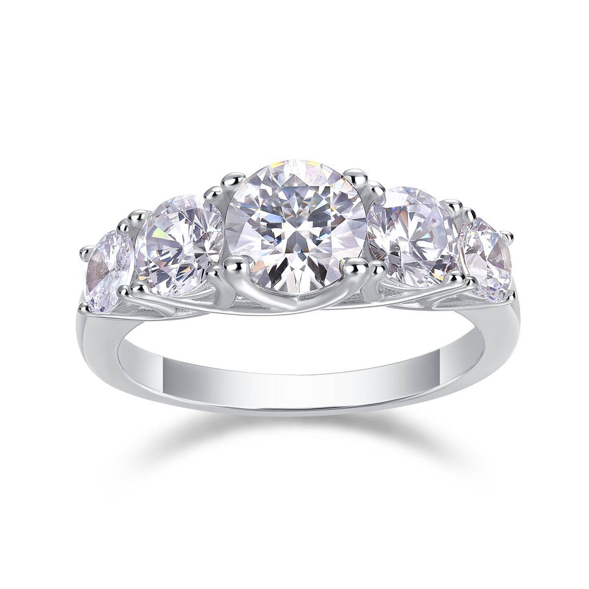 Buy Center Luxury Moissanite Diamond Rings - 925 Silver Jewelry Collection - Buy Center