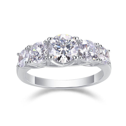 Buy Center Luxury Moissanite Diamond Rings - 925 Silver Jewelry Collection - Buy Center