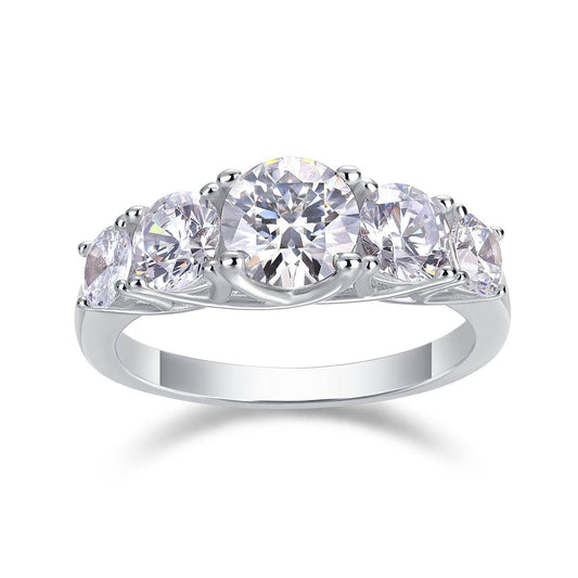 Buy Center Luxury Moissanite Diamond Rings - 925 Silver Jewelry Collection - Buy Center