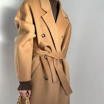 Buycenter Women's Long Reversible Cashmere Coat - Stylish & Comfortable - Buy Center