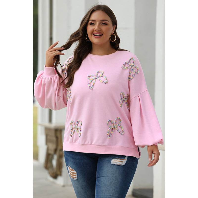 Winter Loose Crew Neck Pullover Sweatshirt - Trendy Lantern Sleeve Style - Buy Center