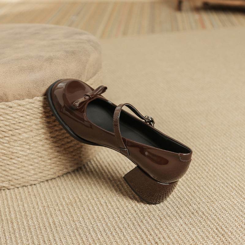Buycenter French Mary Jane Pumps - Stylish Chunky Heel Shoes for Women - Buy Center