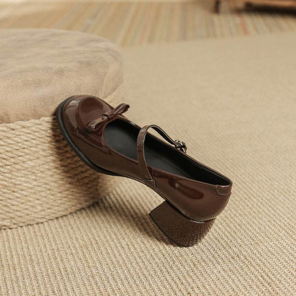 Buycenter French Mary Jane Pumps - Stylish Chunky Heel Shoes for Women - Buy Center