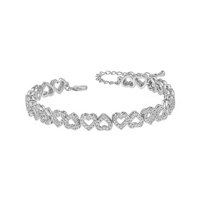 High-Grade Diamond Bracelet for Girls - Elegant Heart Design Gift - Buy Center