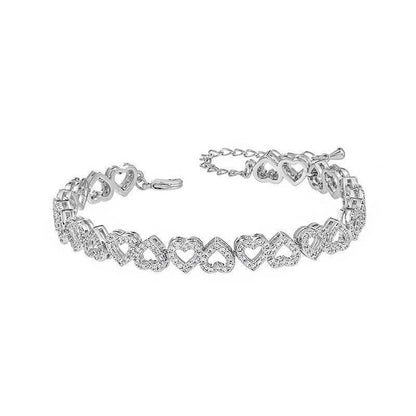 High-Grade Diamond Bracelet for Girls - Elegant Heart Design Gift - Buy Center