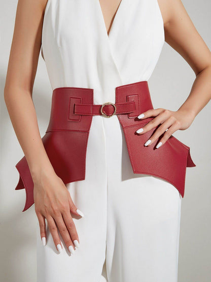 American Style Girdle Waist Skirt - Fashionable PU Leather Belt 2025 - Buy Center