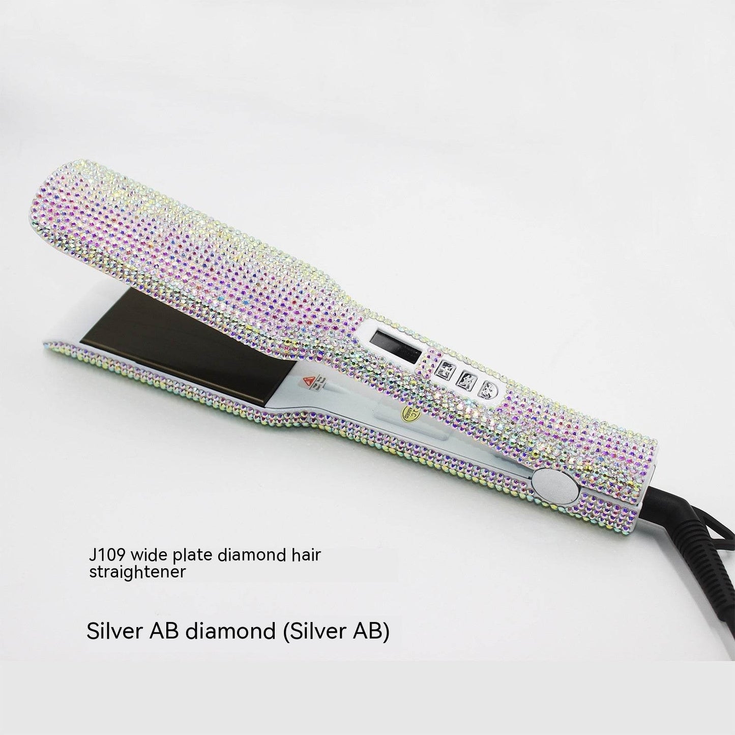 Wide Plate Rhinestone Quartz Hair Straightener - High Temp Titanium Style - Buy Center