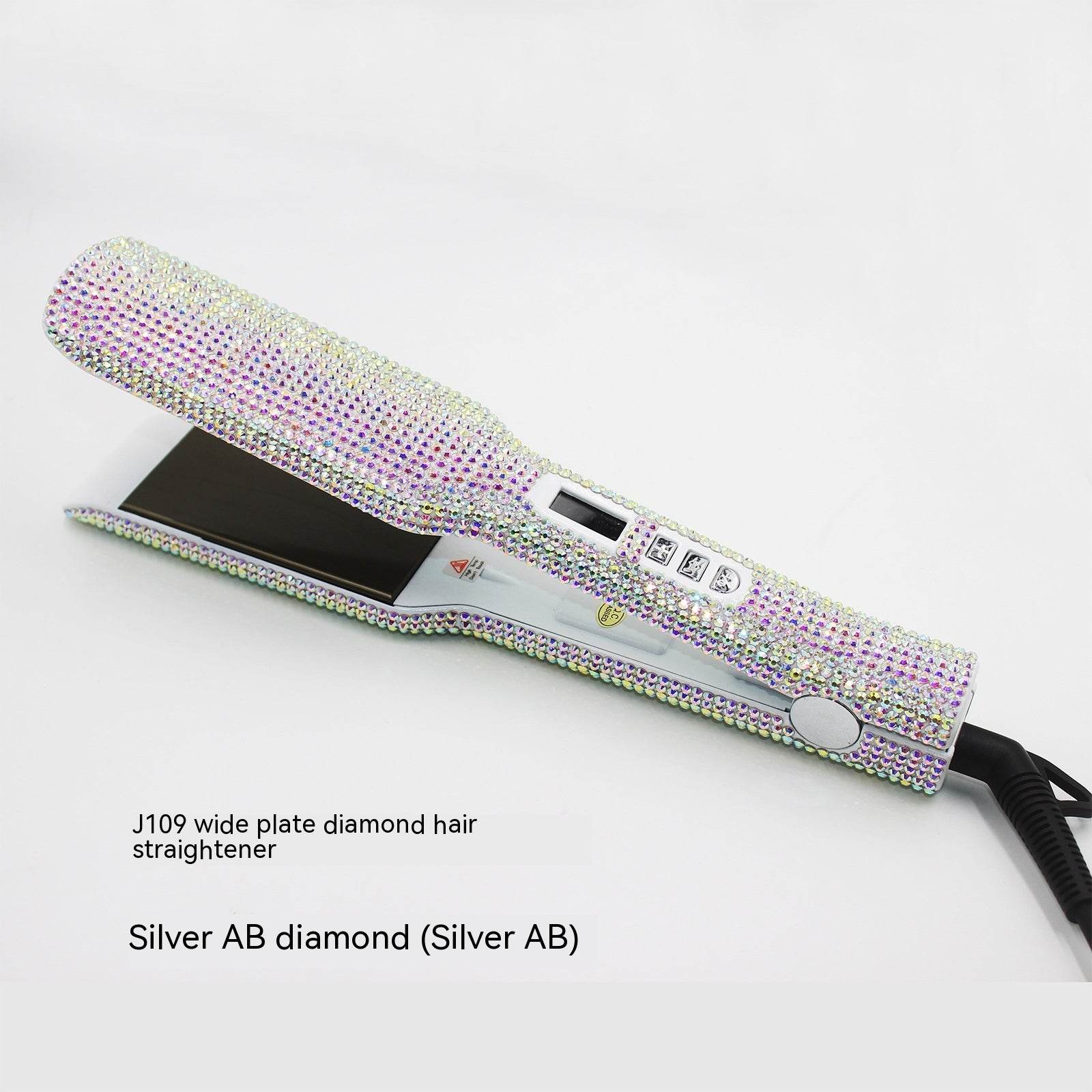 Wide Plate Rhinestone Quartz Hair Straightener - High Temp Titanium Style - Buy Center