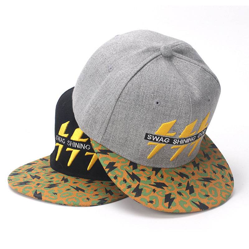 Buycenter Embroidered Lightning Visor Cap - Unisex Hip Hop Style - Buy Center