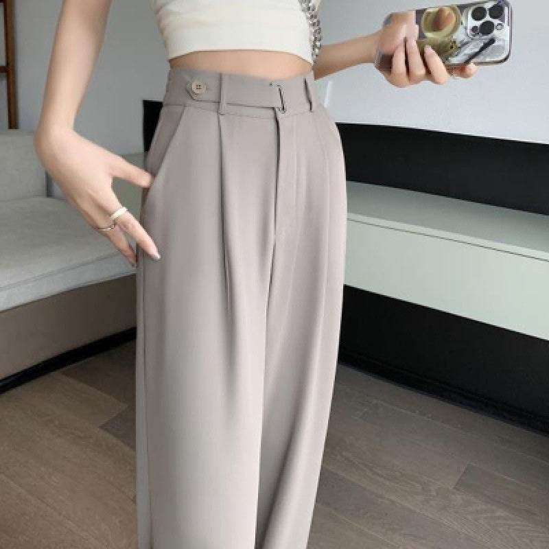 Buycenter Women's Wide-Leg Pants - High Waist Casual Drooping Style - Buy Center