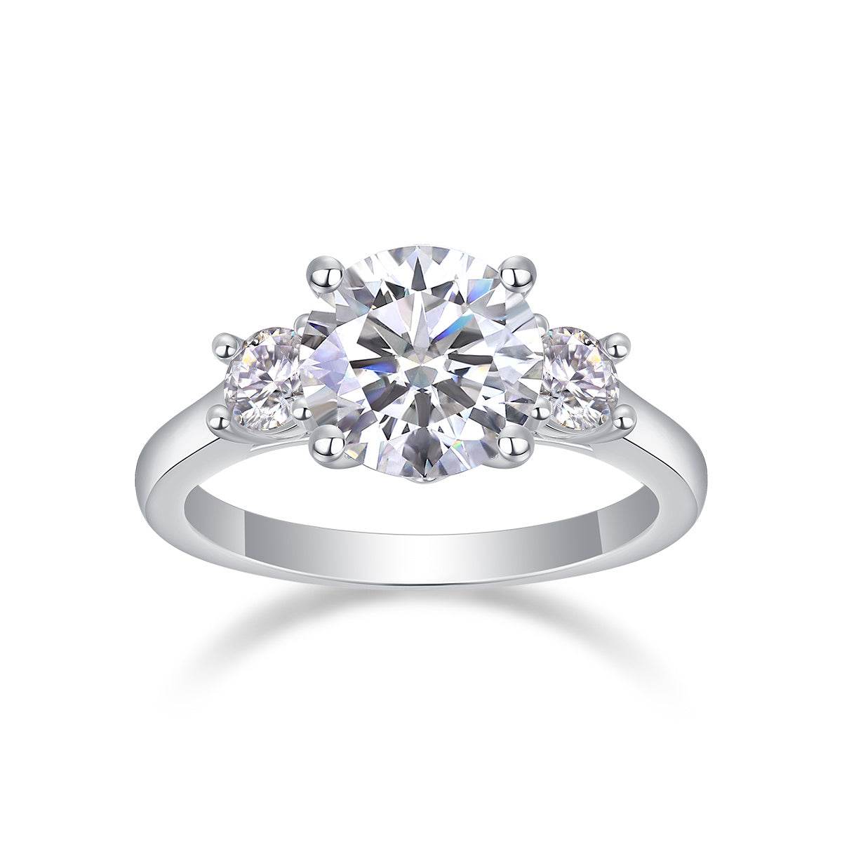 Buycenter Moissanite Silver Ring Set - Luxury Fashion with Large Diamonds - Buy Center