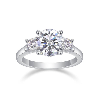 Buycenter Moissanite Silver Ring Set - Luxury Fashion with Large Diamonds - Buy Center