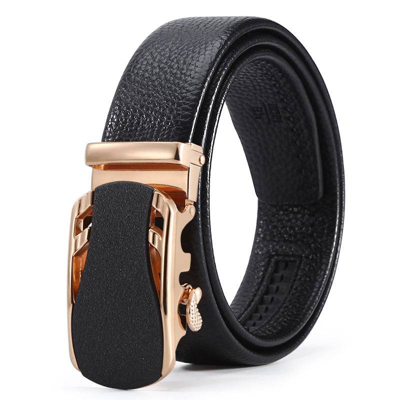 Men's Automatic Leather Buckle Belt - Premium Stylish Business Accessory - Buy Center