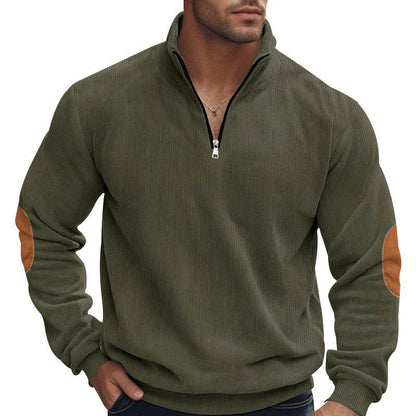 Buycenter Men's Embroidered Corduroy Pullover - Stylish & Loose Fit - Buy Center