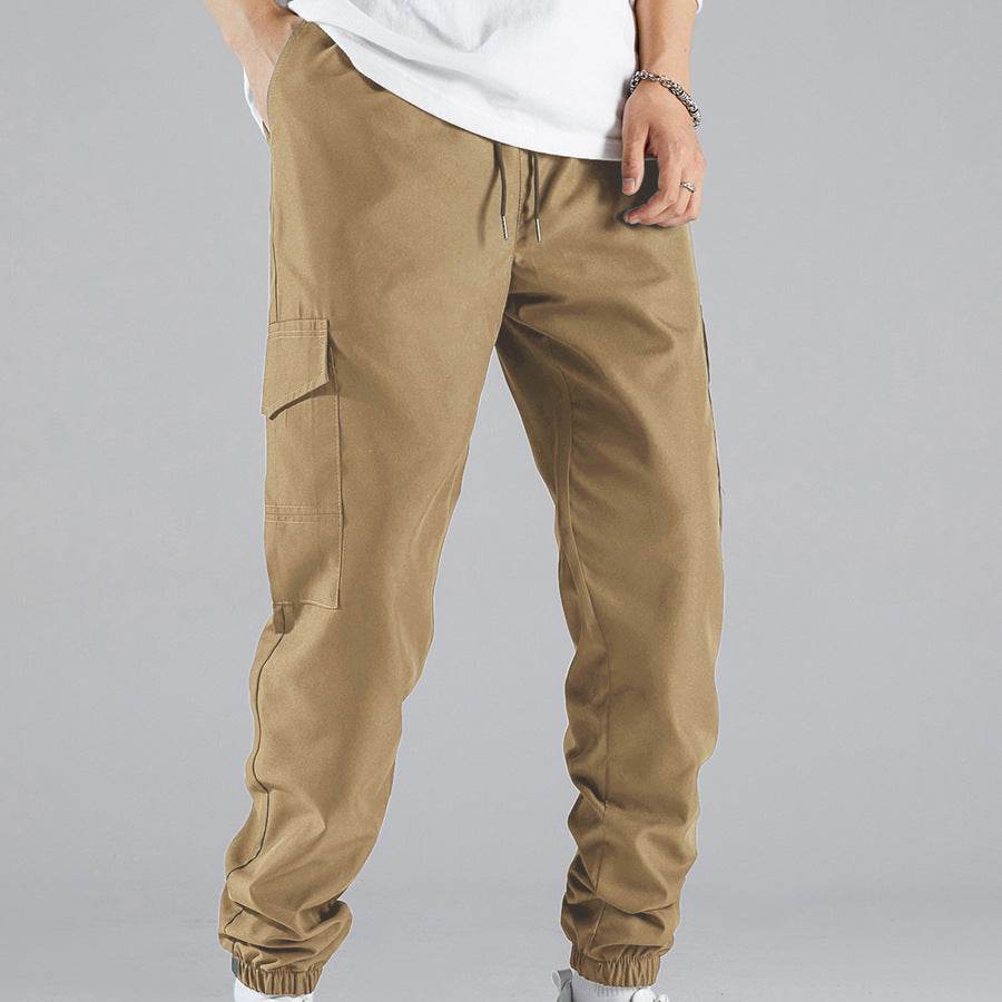 Men's Multi-Pocket Workwear Pants - Casual Straight Fit, Durable & Stylish - Buy Center