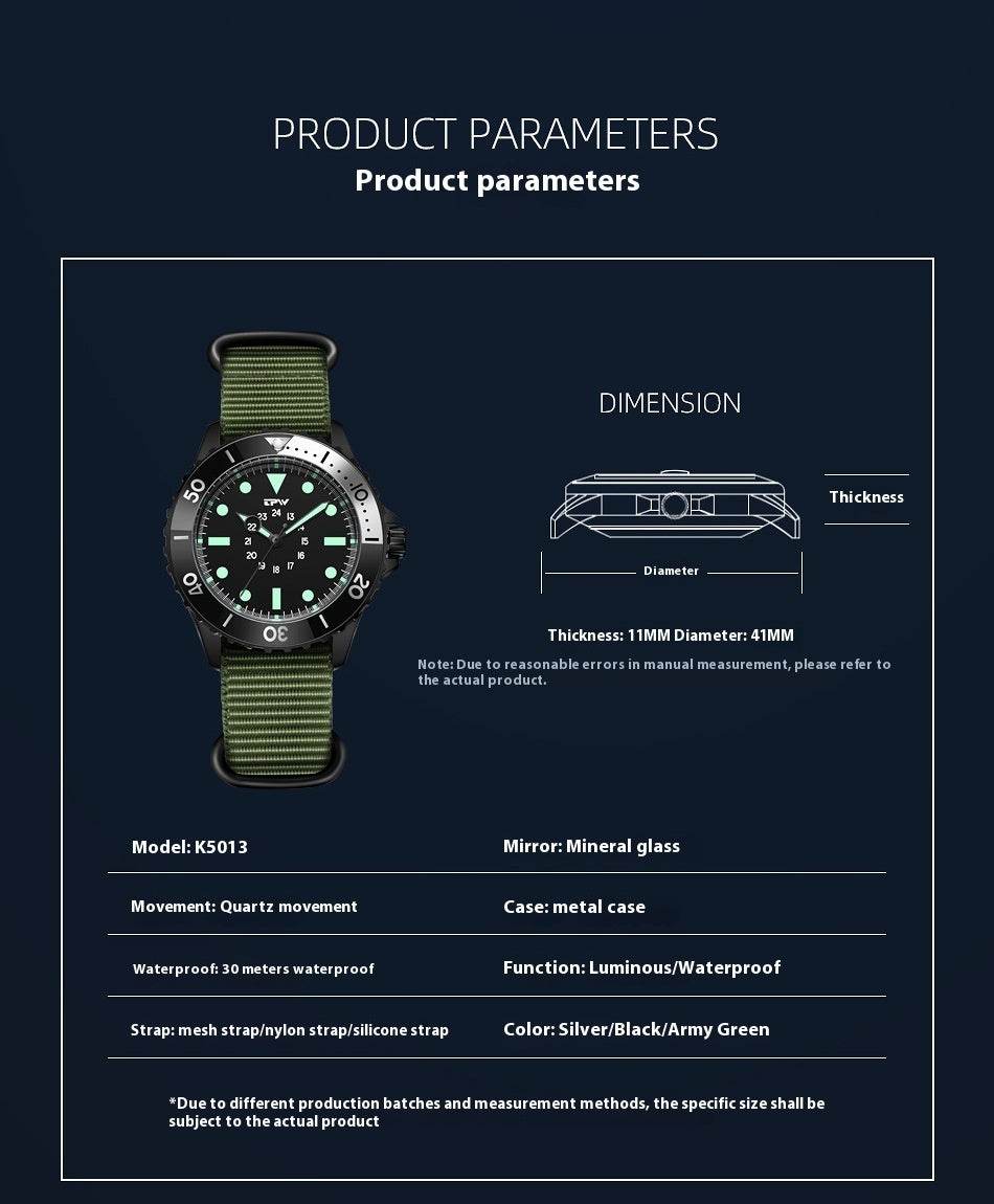 Buy Center Men's Waterproof Quartz Watch - Multi-functional Luminous Design - Buy Center