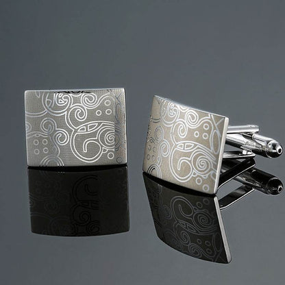 Grass Rose Gold & Silver Cufflinks - Premium Stylish Accessory for Anyone - Buy Center