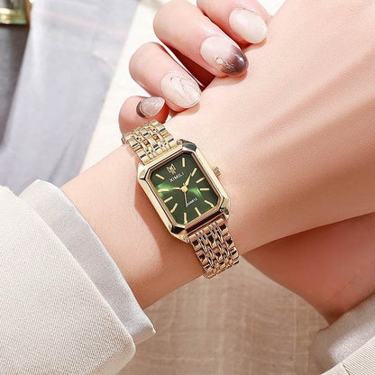 Elegant Women's Dress Watch - Square Steel Strap in Stylish Colors - Buy Center