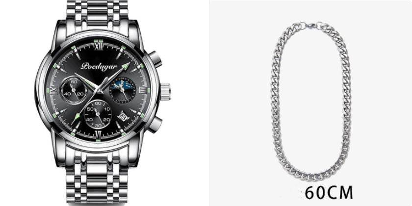 Multifunctional Men's Waterproof Watch - Luminous Quartz Style from Buycenter - Buy Center