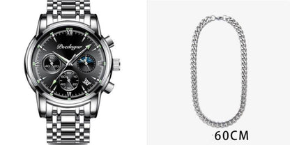 Multifunctional Men's Waterproof Watch - Luminous Quartz Style from Buycenter - Buy Center