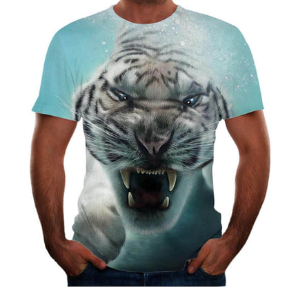 Men's 3D Animal Print T-Shirt - Casual Short Sleeve Fashion 2025 - Buy Center