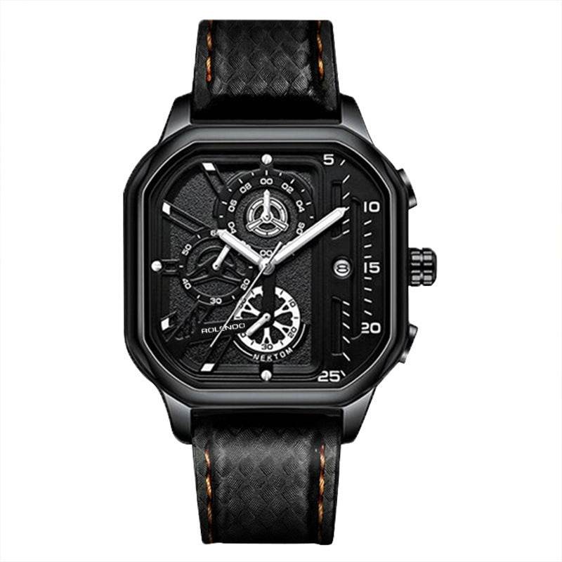 Buycenter Men's Quartz Watch - Fashionable Waterproof Design in Gray Black - Buy Center
