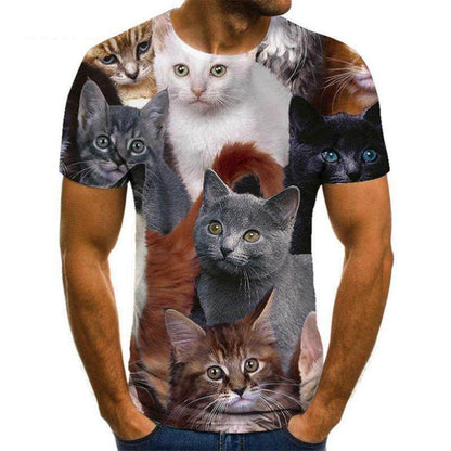 Men's 3D Animal Print T-Shirt - Casual Short Sleeve Fashion 2025 - Buy Center