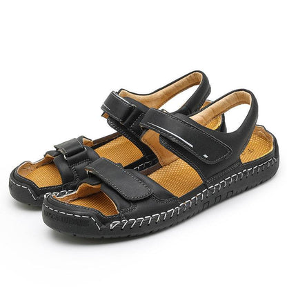 Trendy Men's Casual Leather Sandals - Comfortable PU & Durable Rubber Sole - Buy Center