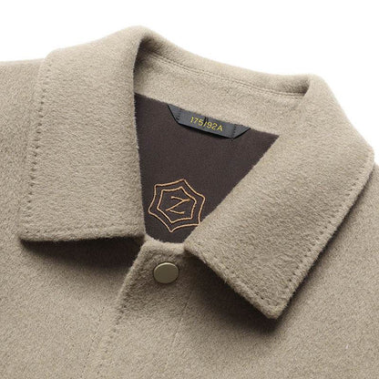 Handmade Wool Polo Collar Jacket - Premium Men's Outerwear for Style - Buy Center