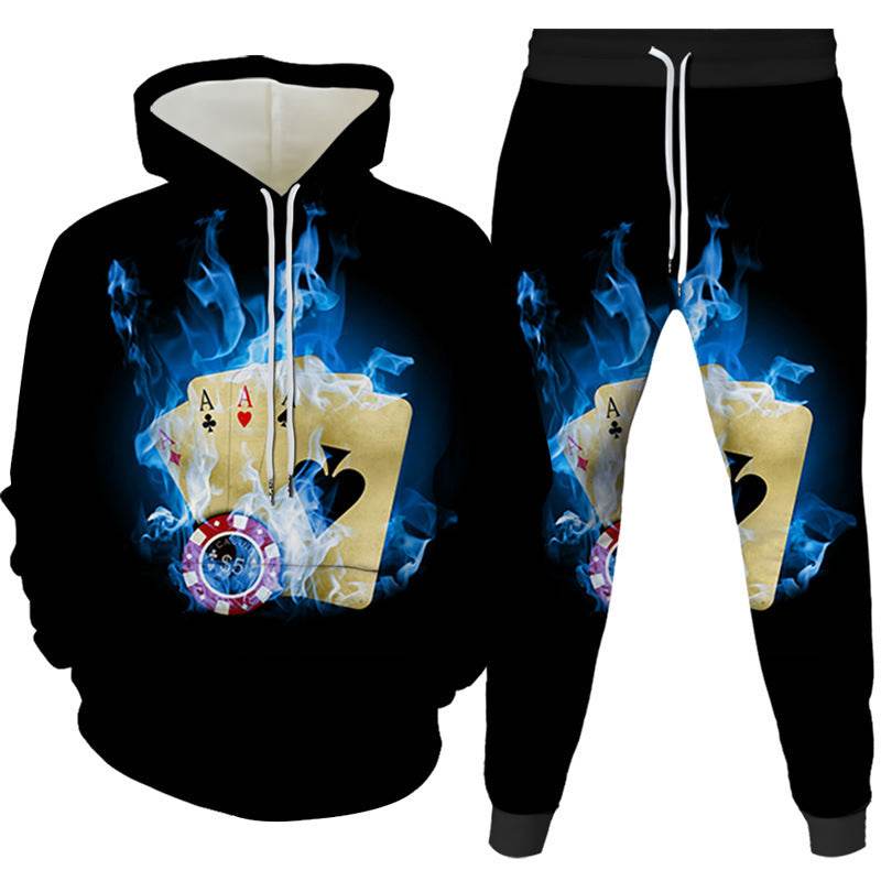 Cozy Digital Print Hooded Pajama Set for Men & Women - Stylish Comfort - Buy Center
