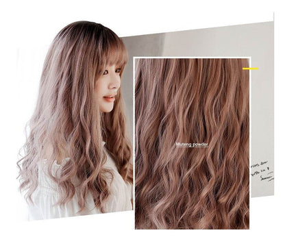 Corn Long Curly Hair Wig - 50CM High Temperature Fiber, Cold Brown - Buy Center