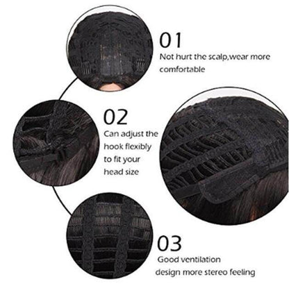 Silver Gray Short Curly Wig - Stylish Bobo Look for Any Occasion - Buy Center