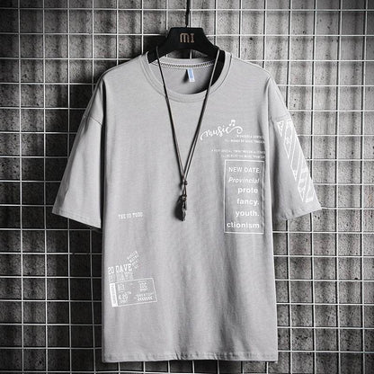 Buycenter Trendy Half Sleeve Cardigan - Loose Fit, Alphanumeric Print - Buy Center