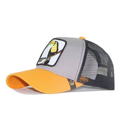 Buycenter Retro Cartoon Men's Cotton Mesh Hat - Animal Pattern Style - Buy Center