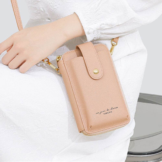 Korean Style Large Capacity Mobile Phone Bag - Fashionable PU Wallet for Women - Buy Center