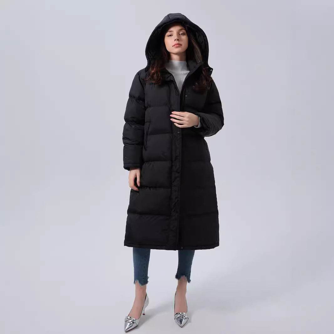 Women's Quilted Plaid Hooded Coat - Cotton-Padded, Slim Fit Style - Buy Center