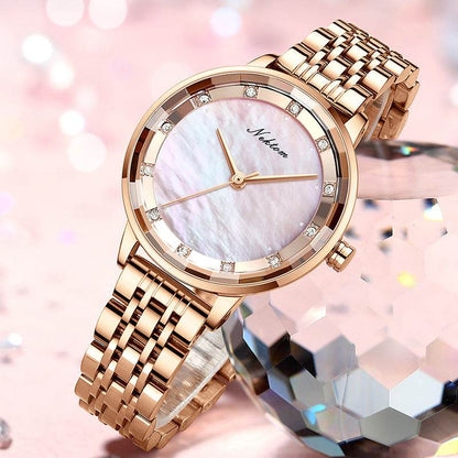 Women's Rhinestone Quartz Watch - 30M Waterproof, Elegant Design 2025 - Buy Center